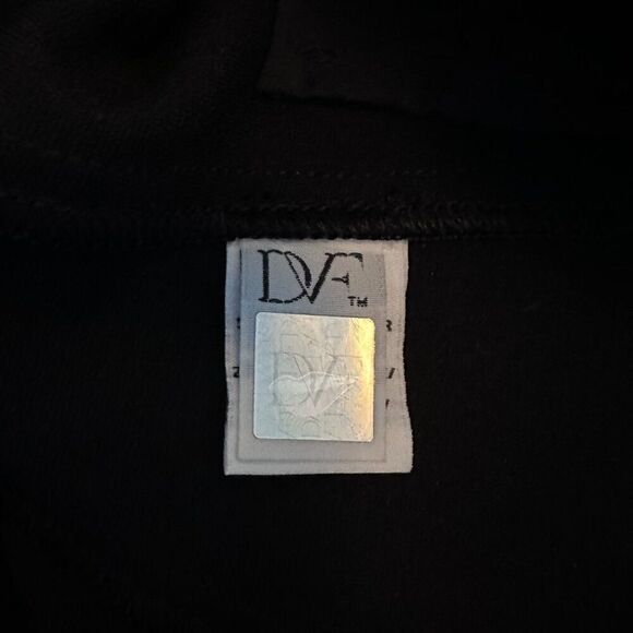 Diane Von Furstenberg Chic Black Slim Fit Mid Rise Trousers Size 12 - Picture 7 of 8